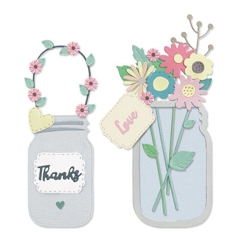 Sizzix- JAR FLWRS -SIZZIX THINLITS DIES